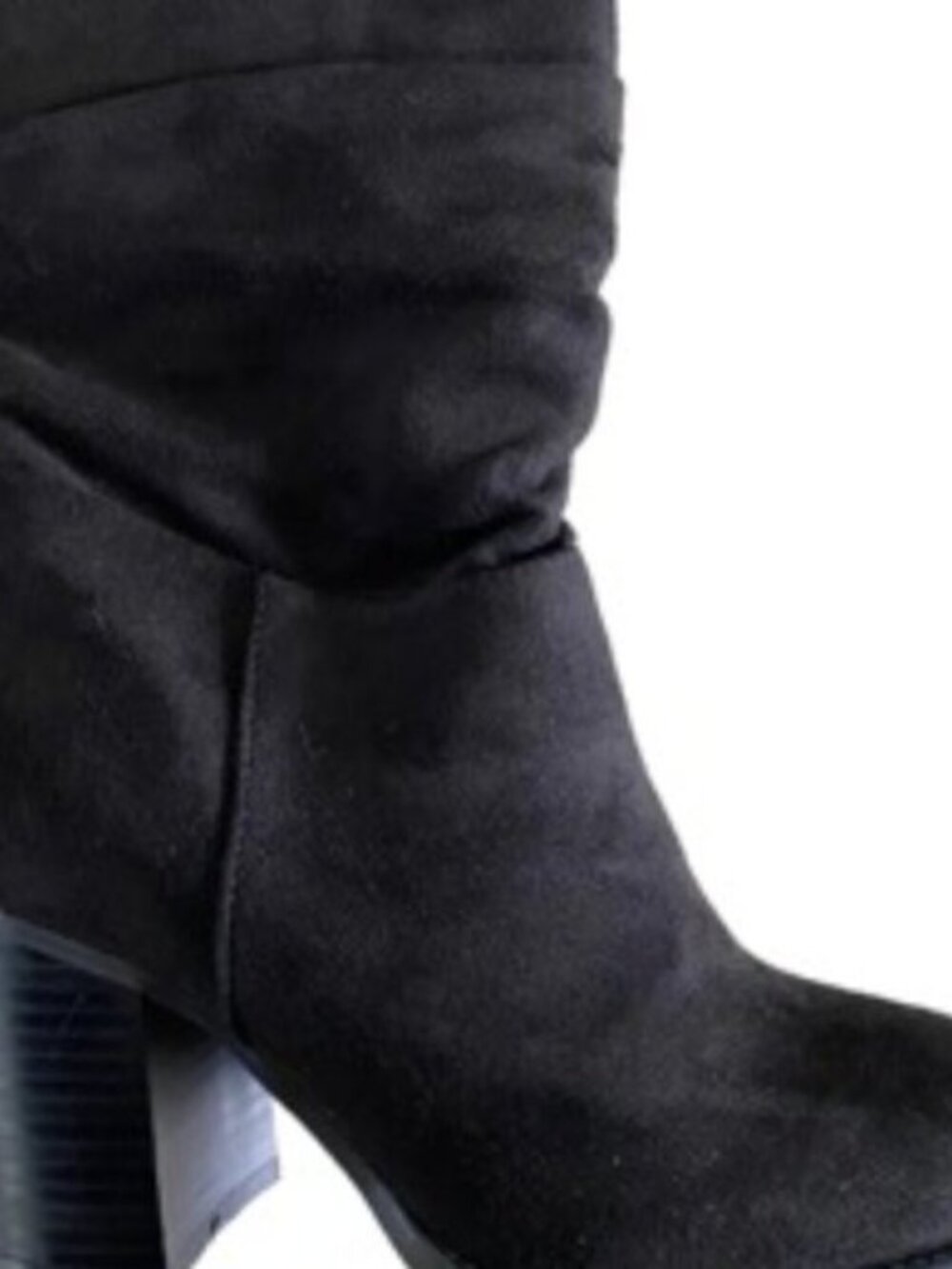 Bamboo Sounding Women's Mid Calf Slouchy Ankle Boots Black Size 6